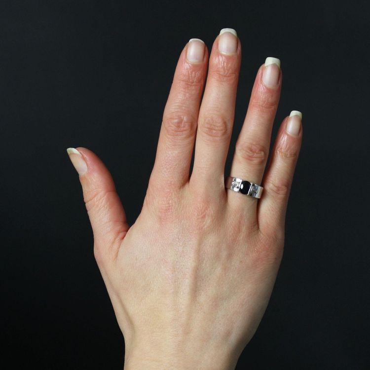 Bague Saphir Diamants Trapèze Or Blanc