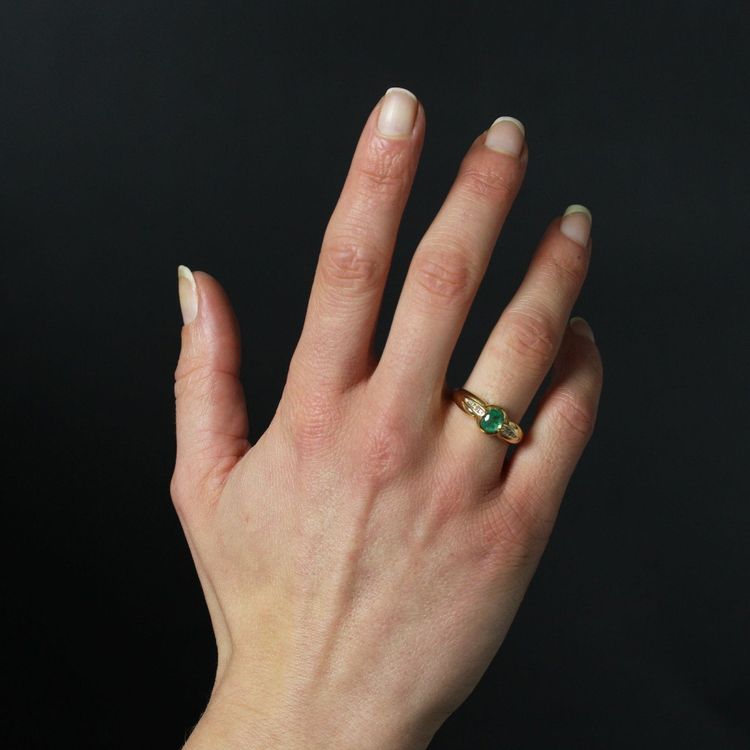 Emerald Diamond Ring Used