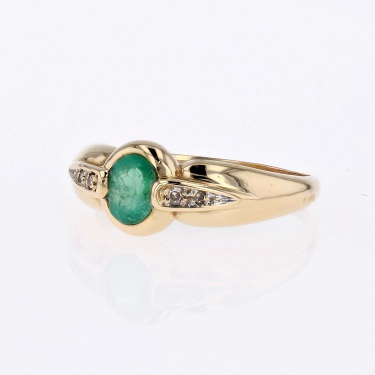 Emerald Diamond Ring Used