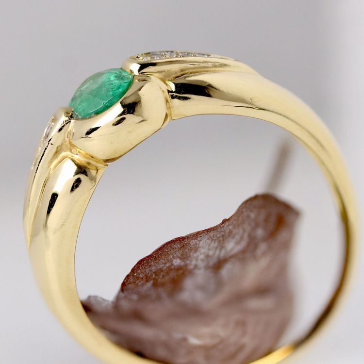 Emerald Diamond Ring Used