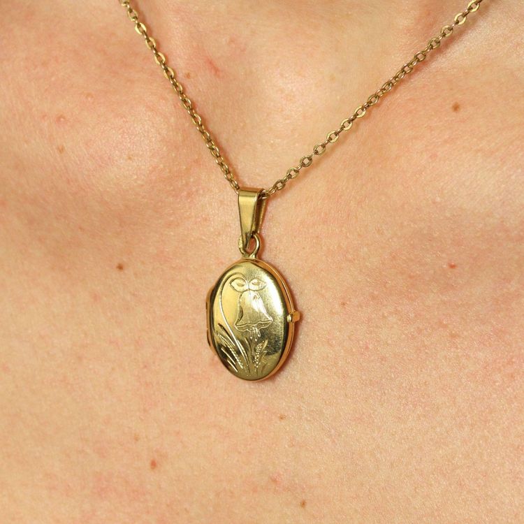Médaillon Ovale Or Jaune Ciselé