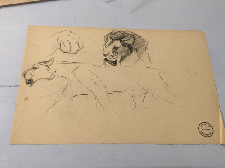Le lion et la lionne de René Hérisson 