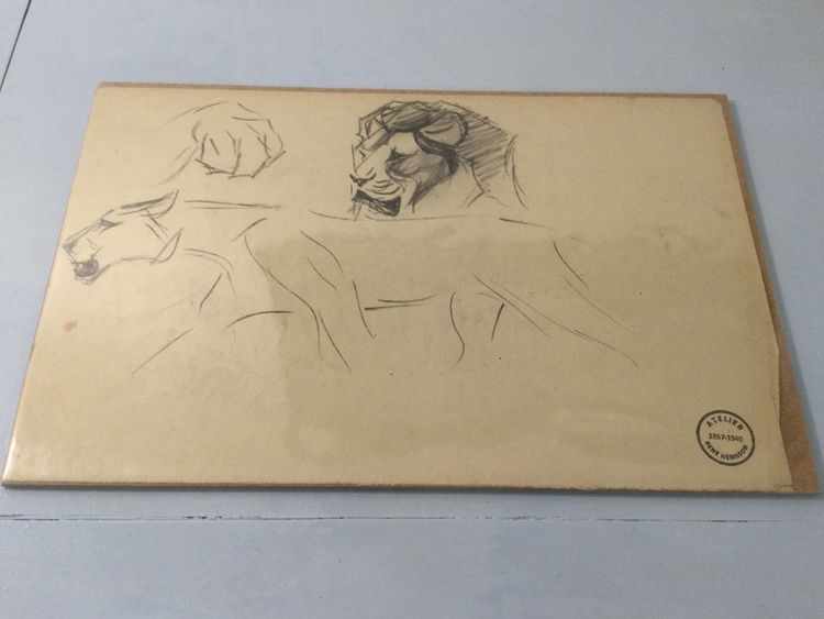 Le lion et la lionne de René Hérisson 