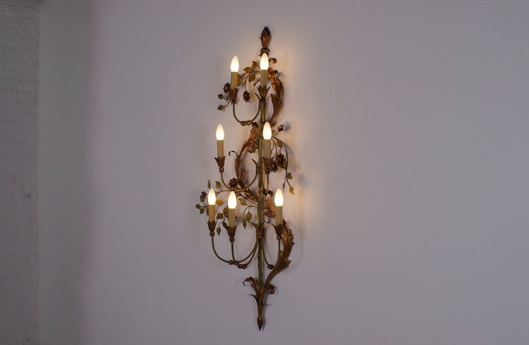 Large Italian Plant Wall Light