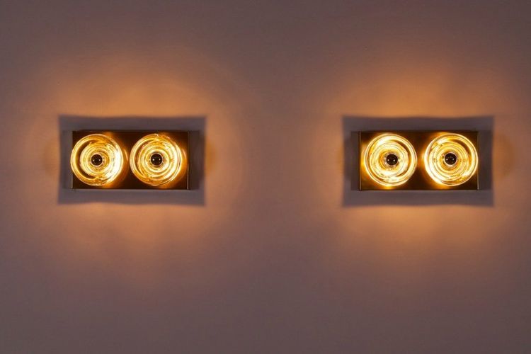 Pair of Double “Cylinder” Wall Lights