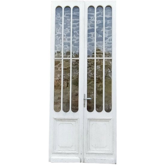 Old Double Glazed Door Of A Bordeaux Wine Estate Portes Loft Atelier Orangerie
