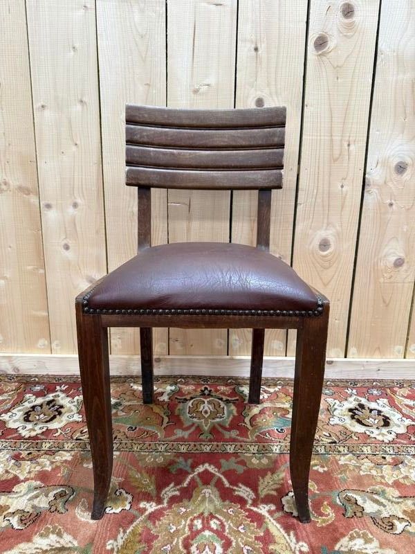 Suite de 6 chaises 1950 attribué à Gaston Poisson