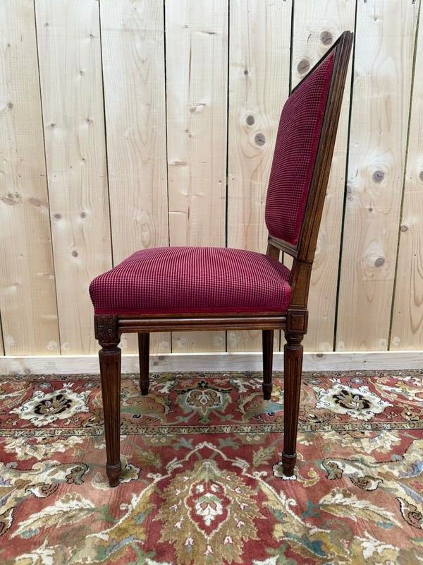 Suite of 6 Louis XVI style square back chairs