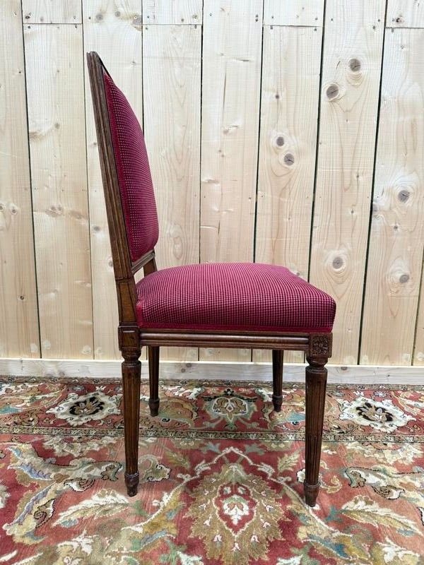 Suite of 6 Louis XVI style square back chairs