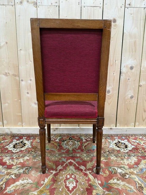 Suite of 6 Louis XVI style square back chairs