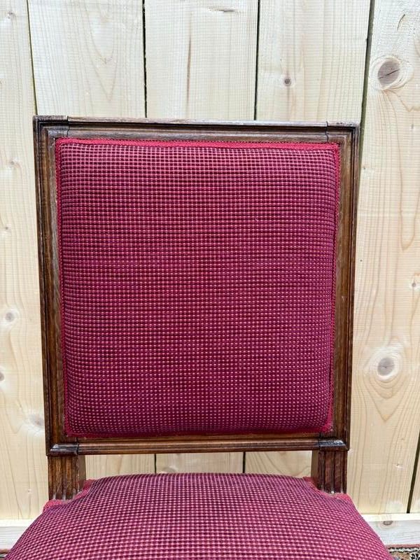Suite of 6 Louis XVI style square back chairs