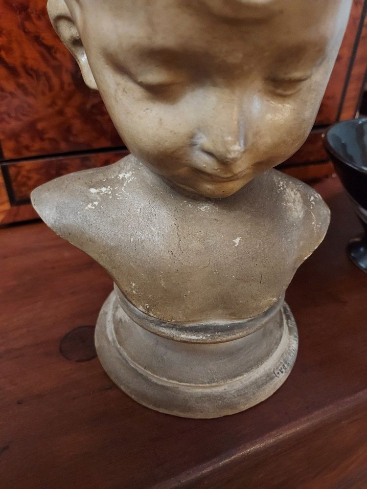 Buste d'Enfant En Grès d'émile Muller (1823-1889)