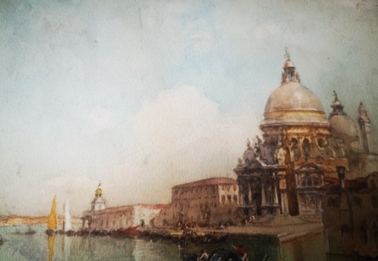 Zeichnung - Aquarell - Veduta - E. Brugnoli (1859-1944)