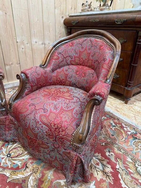 Suite of 4 toad armchairs, Napoleon III period