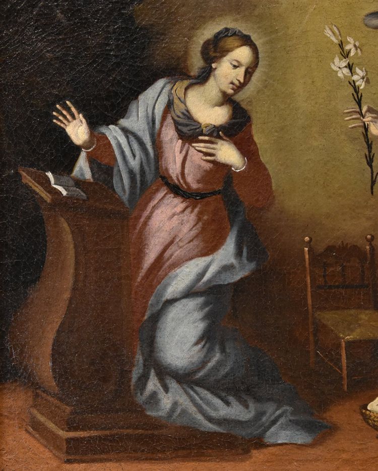 L'Annonciation, École toscane XVIIe siècle