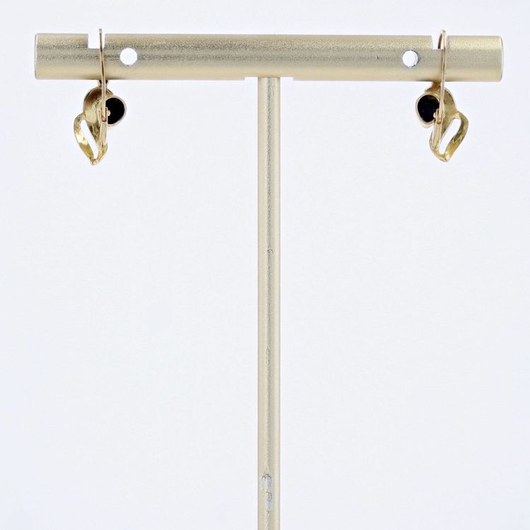 Boucles D’oreilles Saphirs Deux Ors En Dormeuses