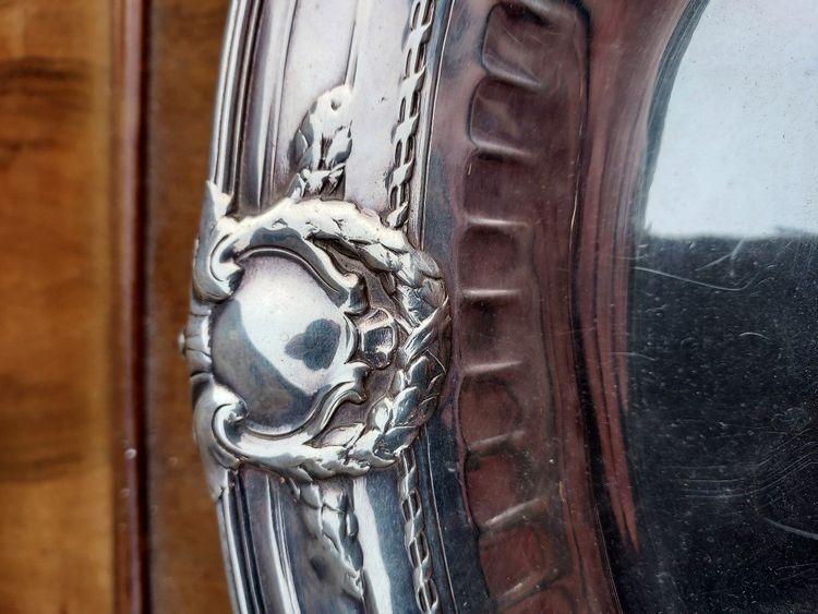 Silver-plated metal bowl by Victor Saglier