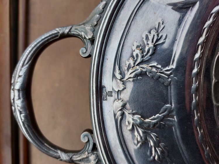 Silver-plated metal bowl by Victor Saglier