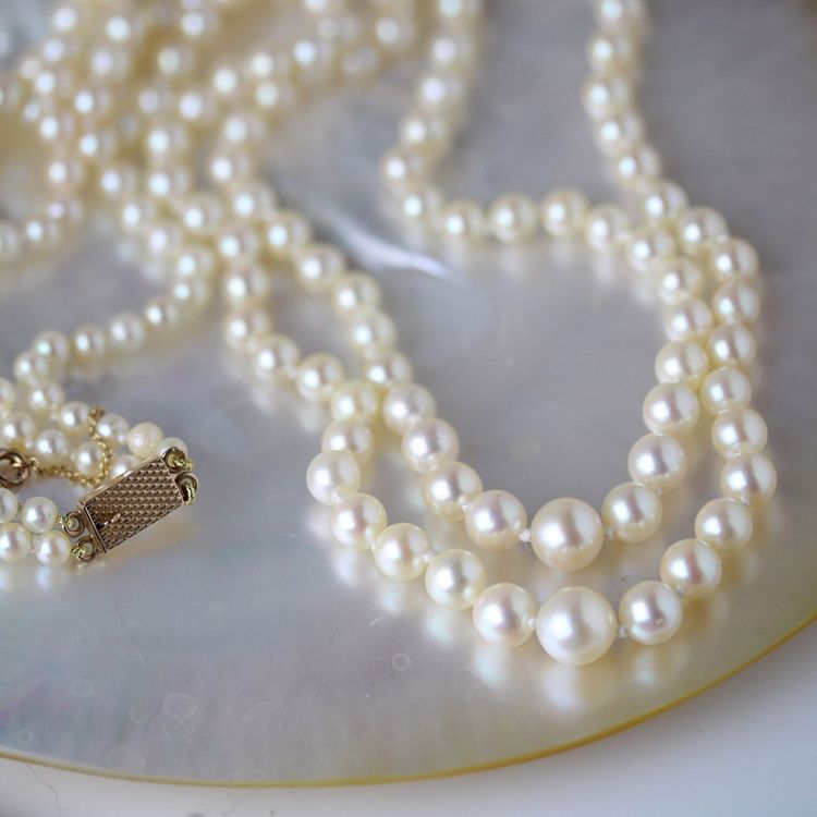 Collier De Perles De Culture Double Rang