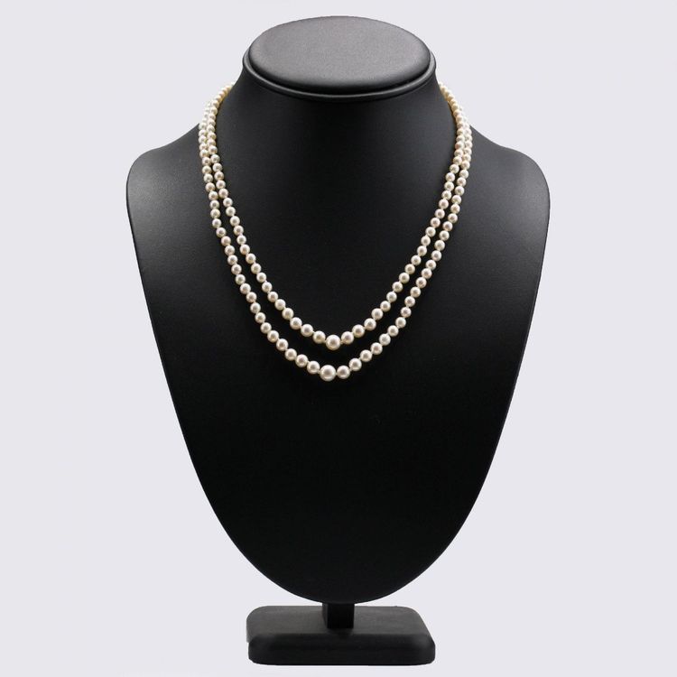 Collier De Perles De Culture Double Rang