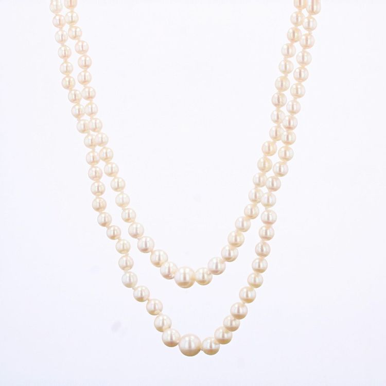 Collier De Perles De Culture Double Rang