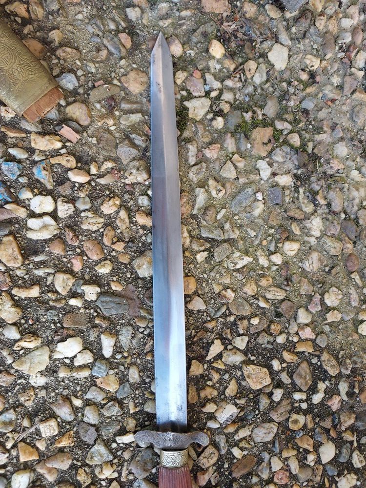 épée Courte Chinoise Type Jian Fourreau En Galuchat