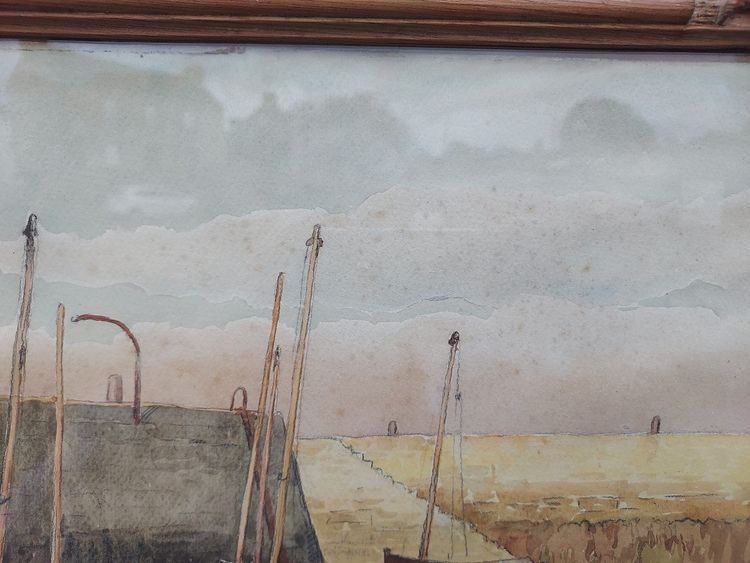 Dipinto di Port-Haliguen, Morbihan, di Adolphe Faugeron (1866-1944)