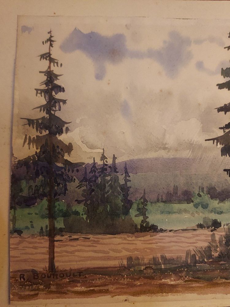 Robert Bouroult (1894-1975) Aquarell Landschaft