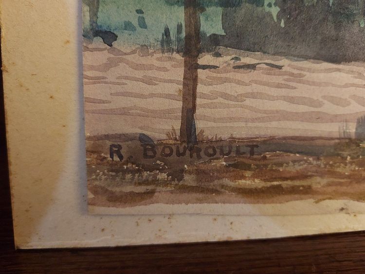Robert Bouroult (1894-1975) Aquarell Landschaft