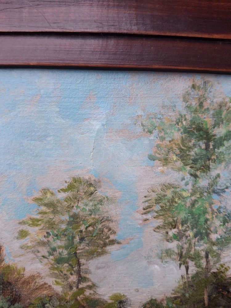 Gemälde Öl Auf Leinwand Gabriel Marechal 1896 Bild