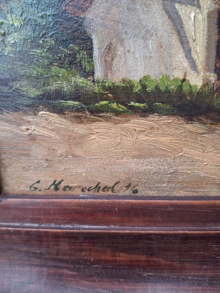 Gemälde Öl Auf Leinwand Gabriel Marechal 1896 Bild
