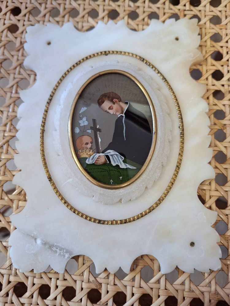 Fixé Sous Verre Saint-louis De Gonzague