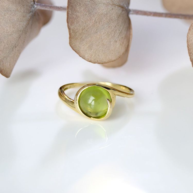Bague Péridot Cabochon Or Jaune