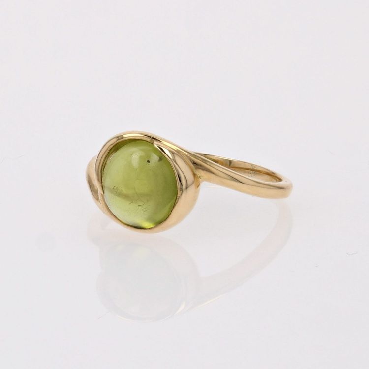 Bague Péridot Cabochon Or Jaune