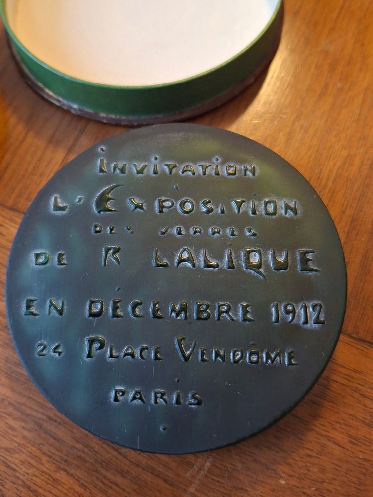 Invito di René Lalique alla mostra del vetro del dicembre 1912 a Place Vendôme