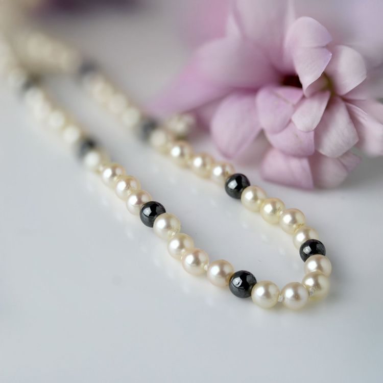 Collier Perles De Culture Et Hématites