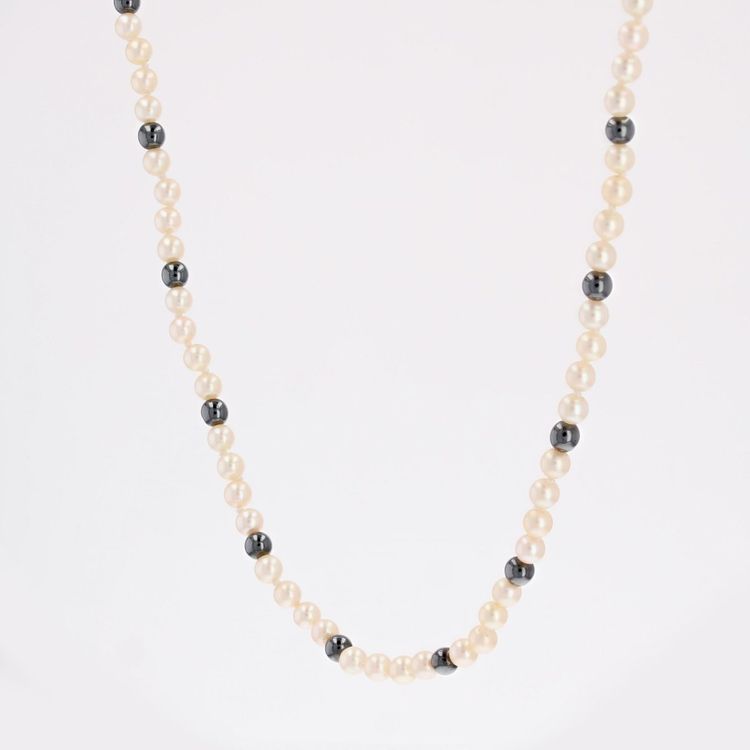 Collier Perles De Culture Et Hématites