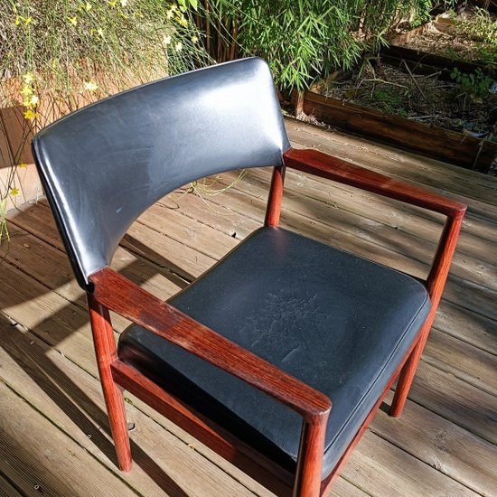 Fauteuil de bureau - Palissandre - Erik Worts - Vers 1960