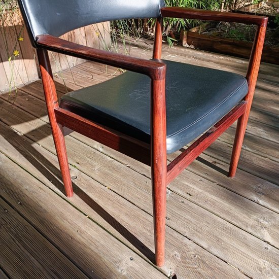Fauteuil de bureau - Palissandre - Erik Worts - Vers 1960