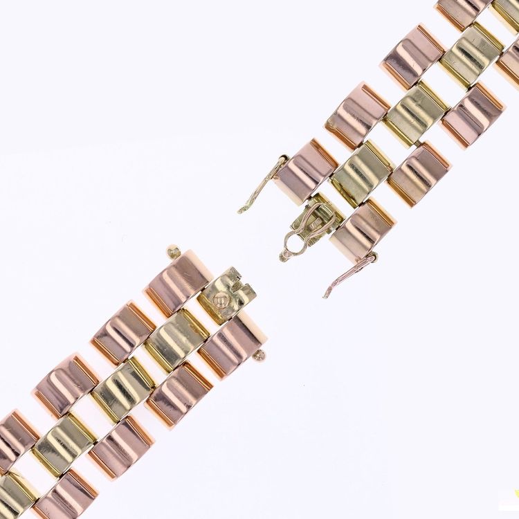 Bracelet Tank Ors Rose Et Or Jaune
