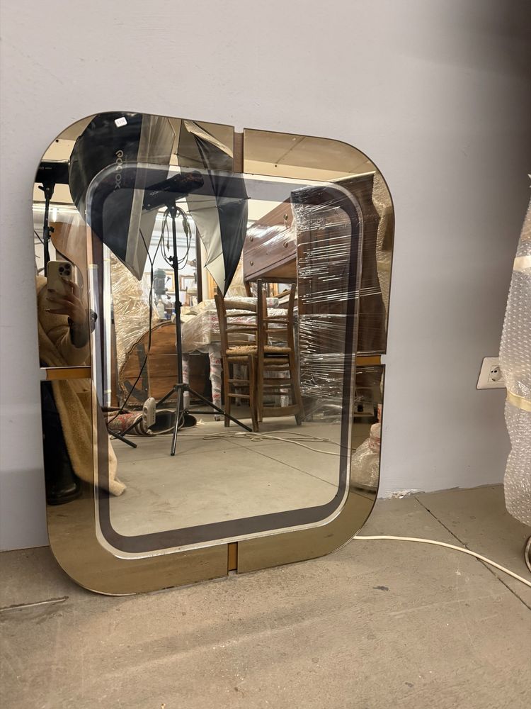 1970s space age mirror, 84x66cm