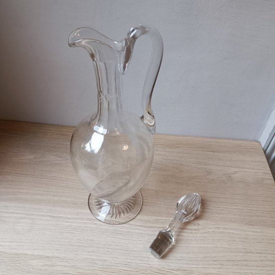 Grande carafe à décanter - Cristal taillé - Vers 1950