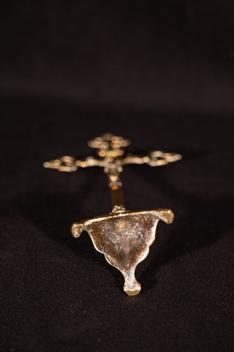Norman Crucifix in cast brass 18th century period
