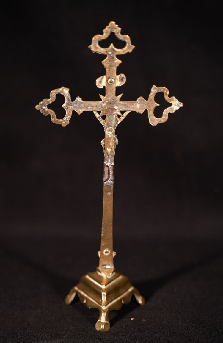 Norman Crucifix in cast brass 18th century period