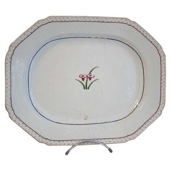 Plat - Porcelaine de Chine - Compagnie des Indes - XVIIIème siècle 