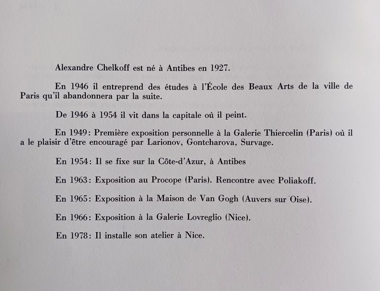 ALEXANDER CHELKOFF 1926/2003
