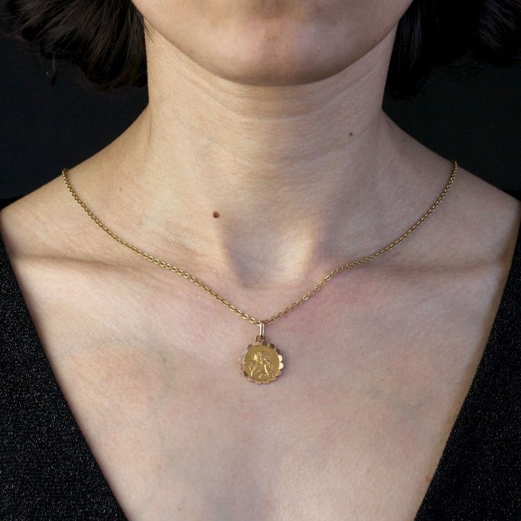 Antike Medaille Angelot Roségold