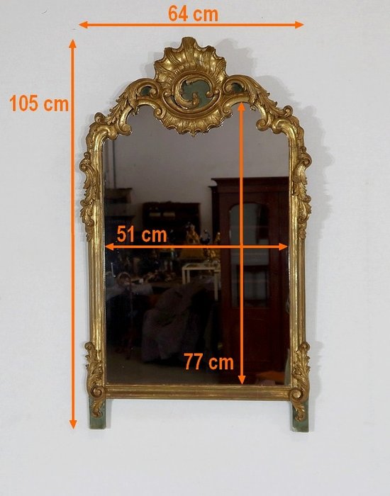  Rocaille Mirror in Golden Wood, Louis XV – 1900
