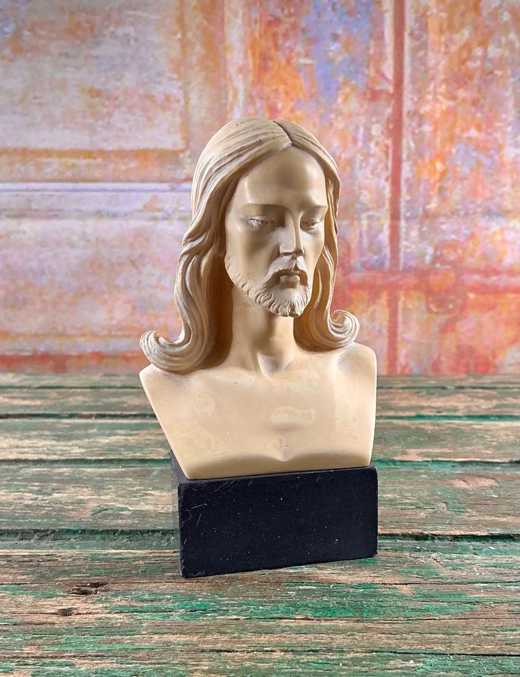 Bust of Christ Signed A. Giannelli antique Italian sculpture