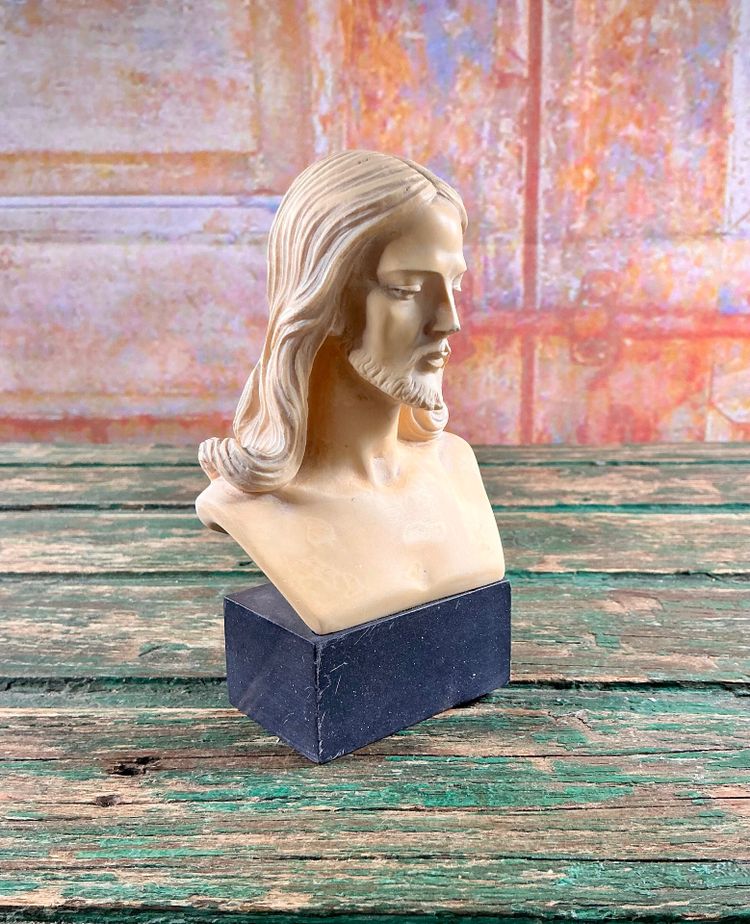Bust of Christ Signed A. Giannelli antique Italian sculpture